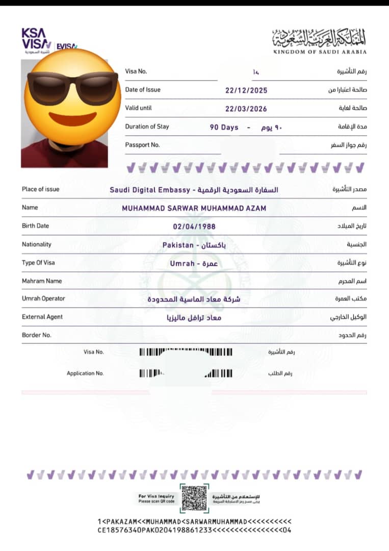 VISA UMRAH WARGA PAKISTAN