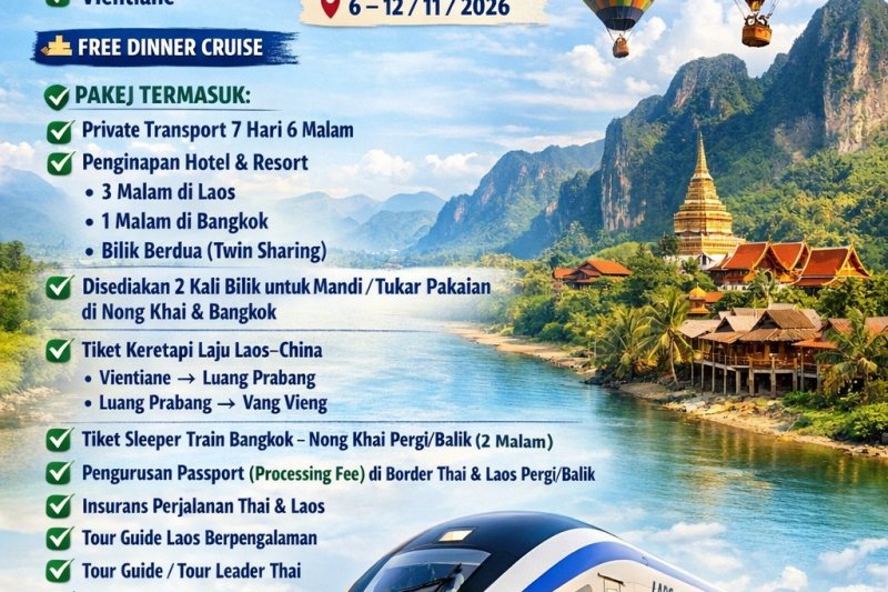 TRIP BANGKOK - LAOS 7 HARI 6 MALAM