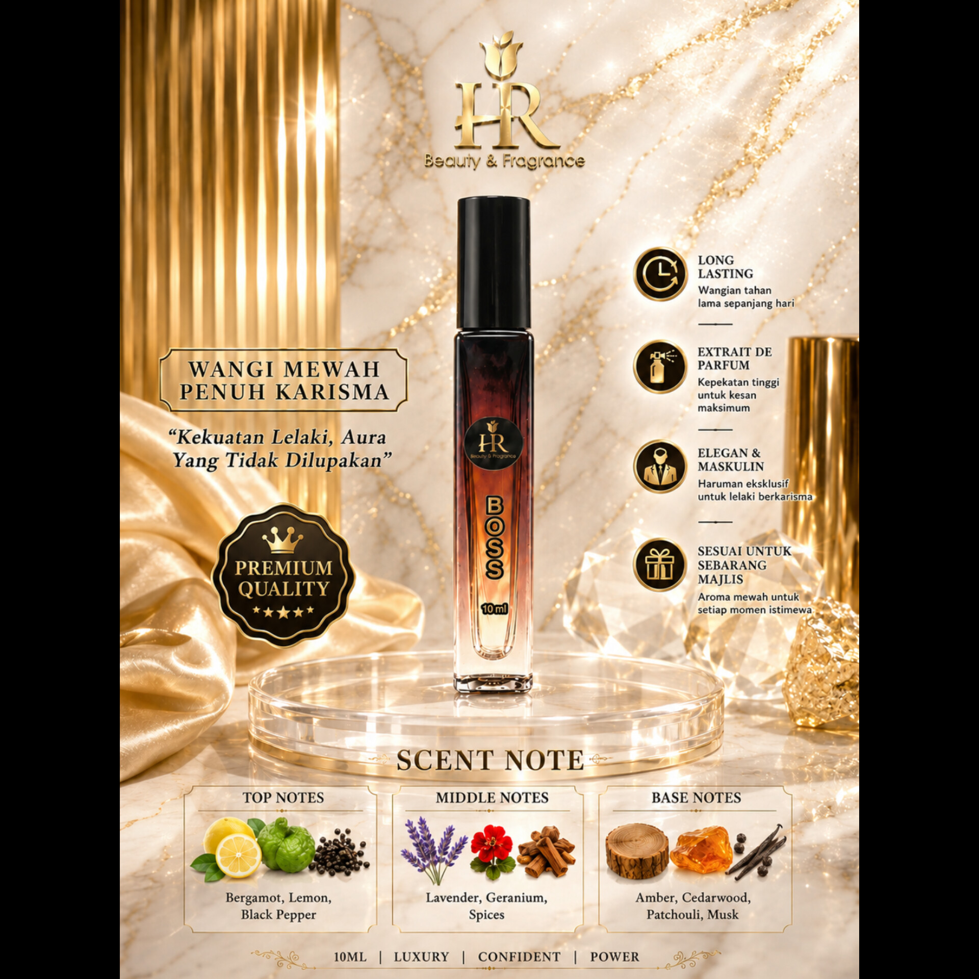 HR BOSS 10ML ( MEN )